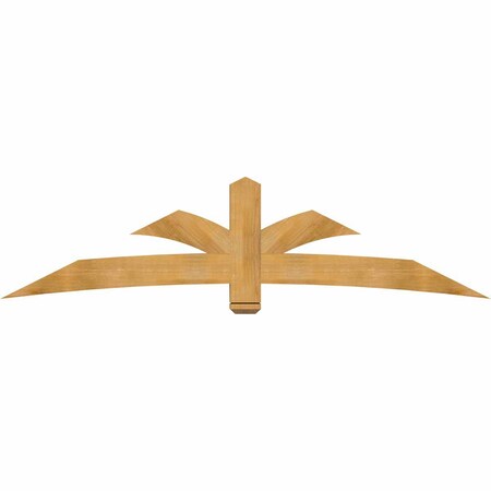 Ekena Millwork Davenport Rough Sawn Timber Gable Bracket, Western Red Cedar, 96"W x 24"H x 4"D x 6"F, 6/12 Pitch GBW096X24X0406DAV00RWR